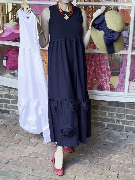 Roses Sleeveless Dress - 2 Colors