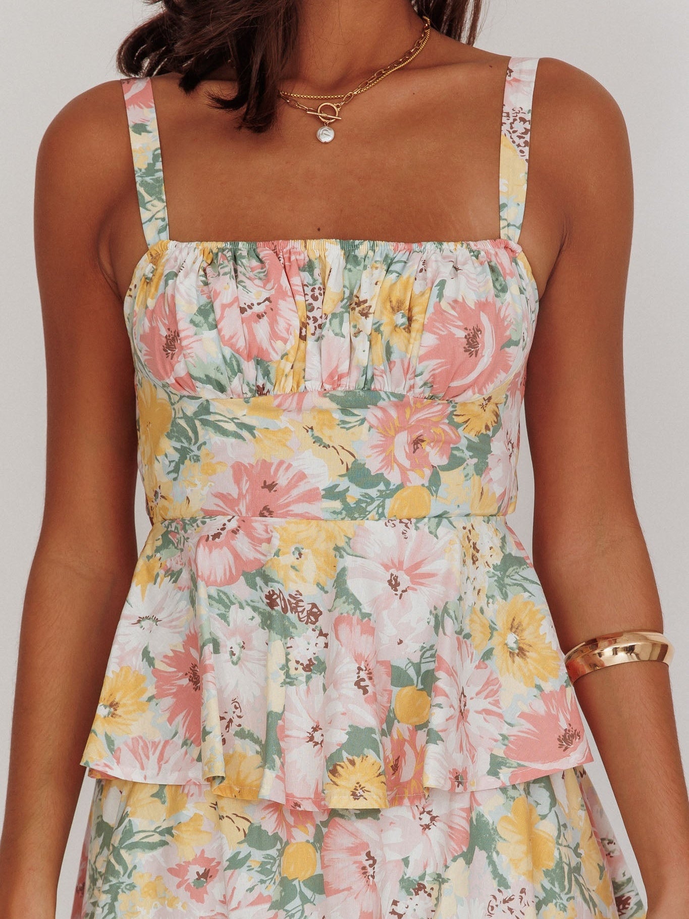 Tiered Ruffle Maxi Dress Floral
