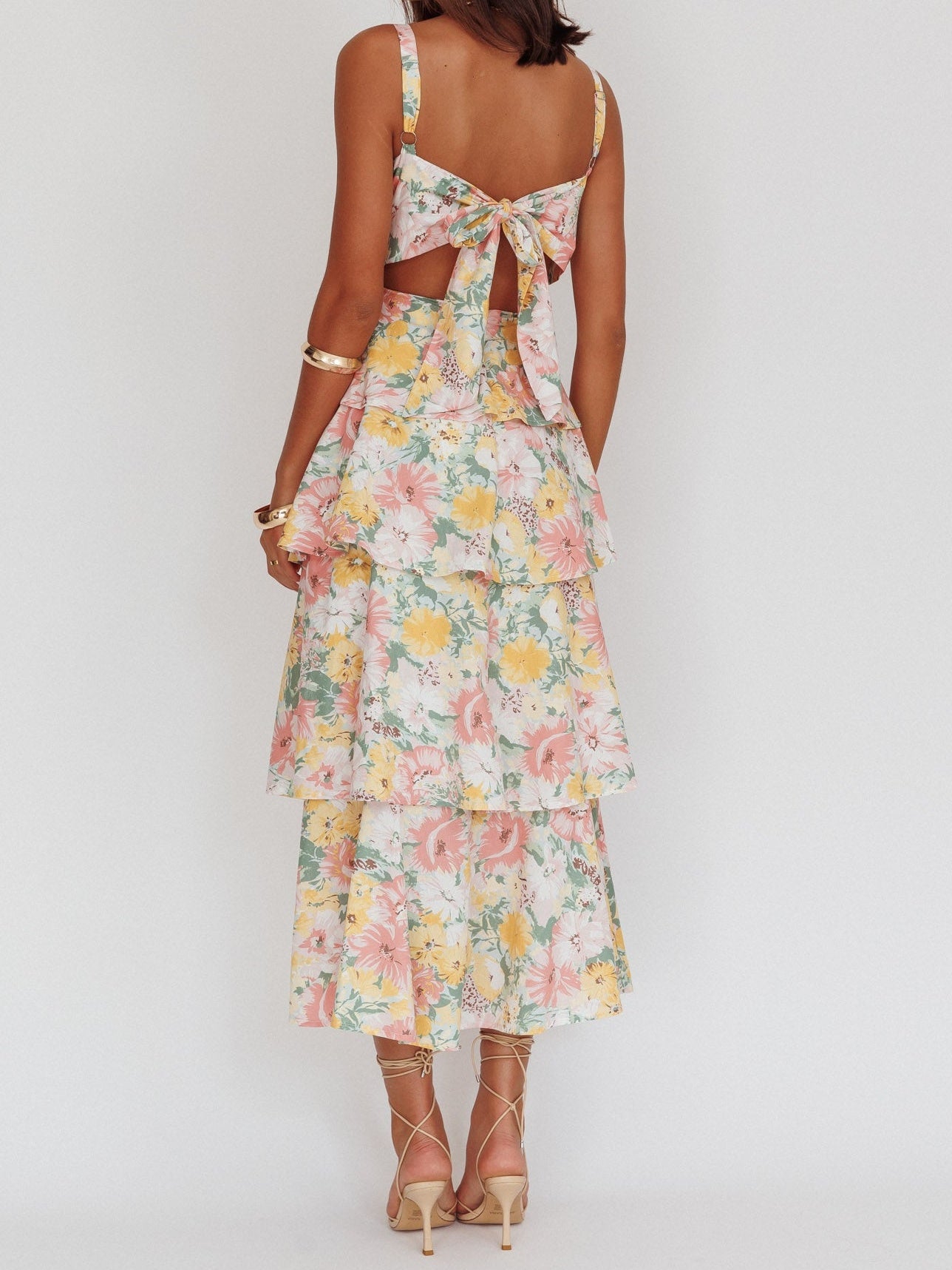 Tiered Ruffle Maxi Dress Floral