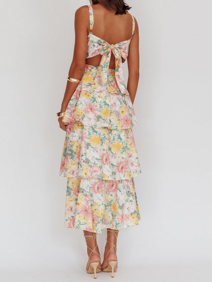 Tiered Ruffle Maxi Dress Floral