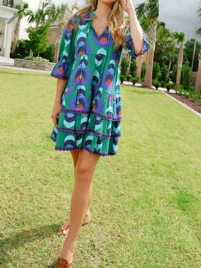 V-neckline Mini Dress