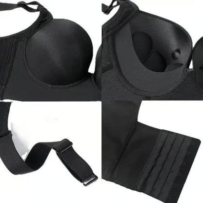 Fashion Bra with shapewear incorporated, gathered breasts,deep V bra