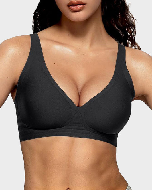 Seamless Deep V Push-Up Wireless Bra