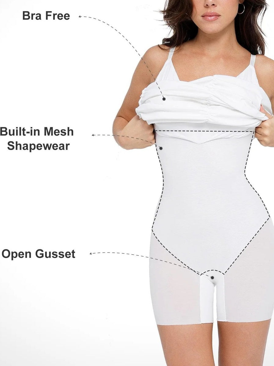 Plunging V Ruched Bodycon Mini Dress