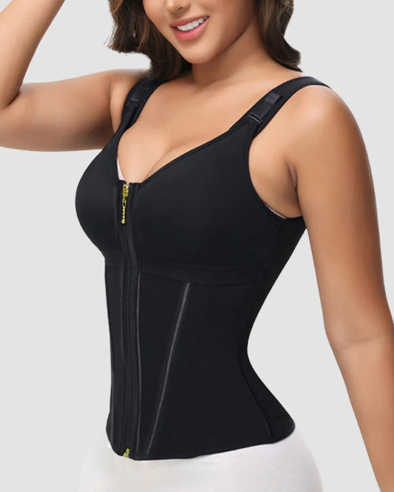 Double-Layer Tummy Control Waist Shaper Girdle With Bra