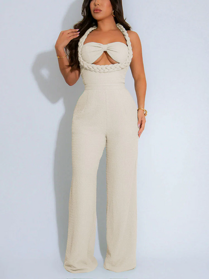 Braided Halter Jumpsuit
