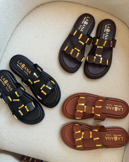 Contrast Flat Sandals