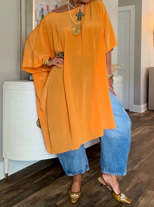 Orange Oversized Miaxi Tunic