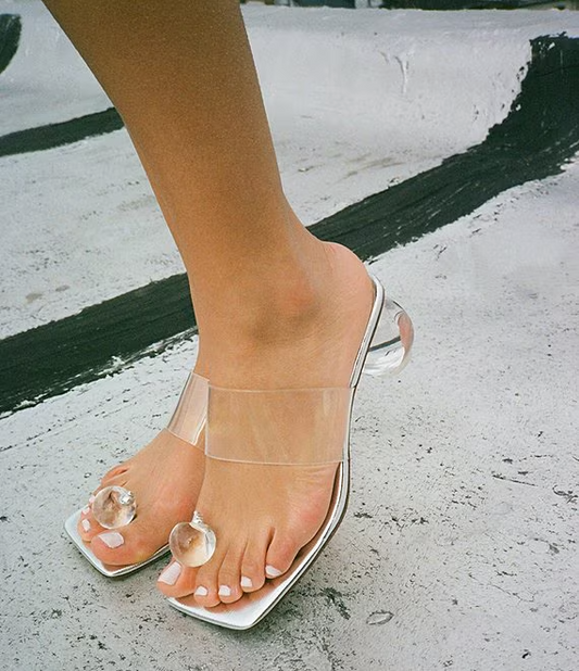 Latus Ball Clear Vinyl Sandals
