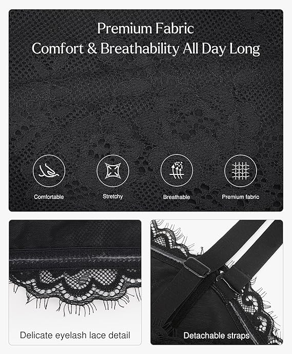 Lace Spaghetti Strap Corset Tops