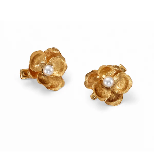Floral Pearl Clip Set Of 2