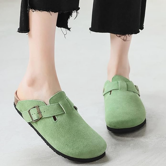 Mule Clogs Shoes Summer PU Leather Slip On Sandal