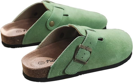 Mule Clogs Shoes Summer PU Leather Slip On Sandal