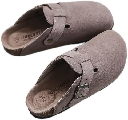 Mule Clogs Shoes Summer PU Leather Slip On Sandal