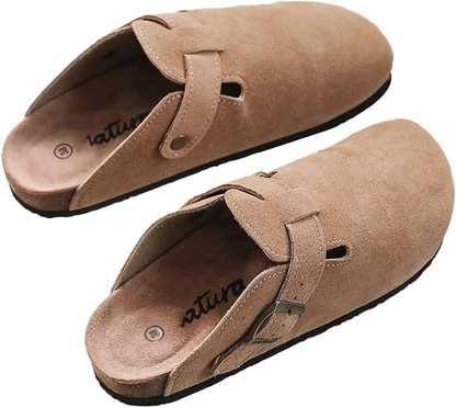 Mule Clogs Shoes Summer PU Leather Slip On Sandal