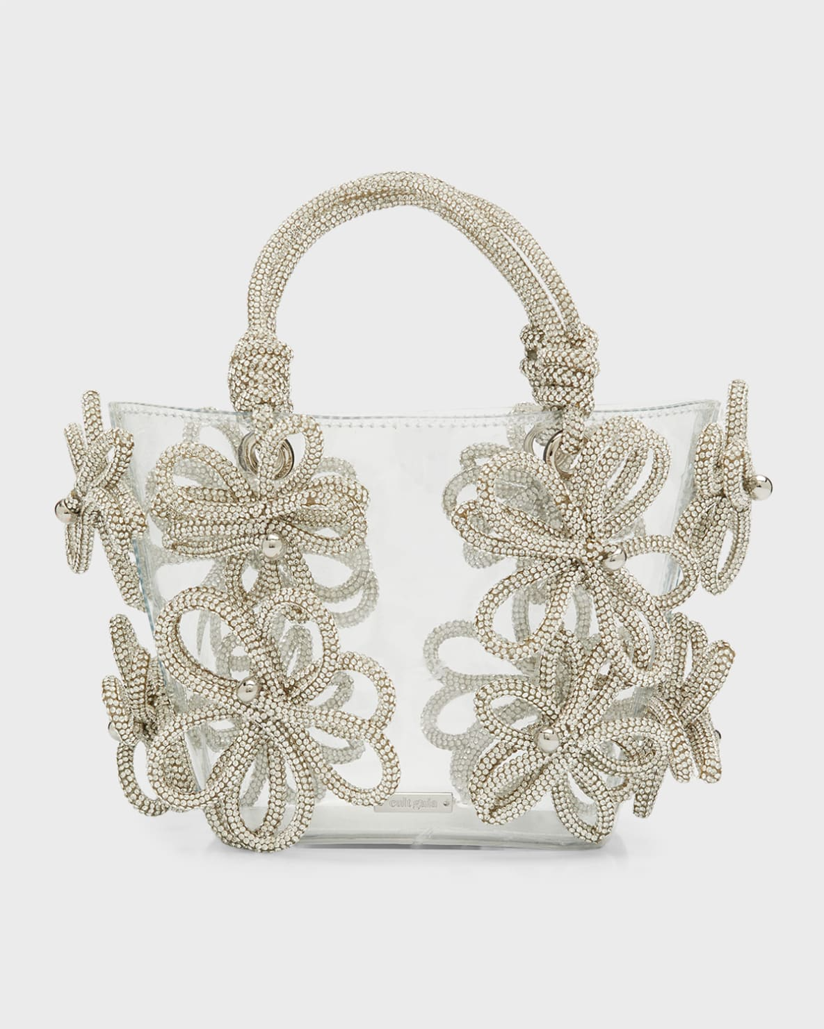 3D Floral Rhinestone Cording Bag