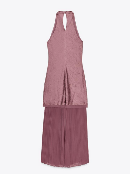 PLEASED COMBINED MIDI DRESS