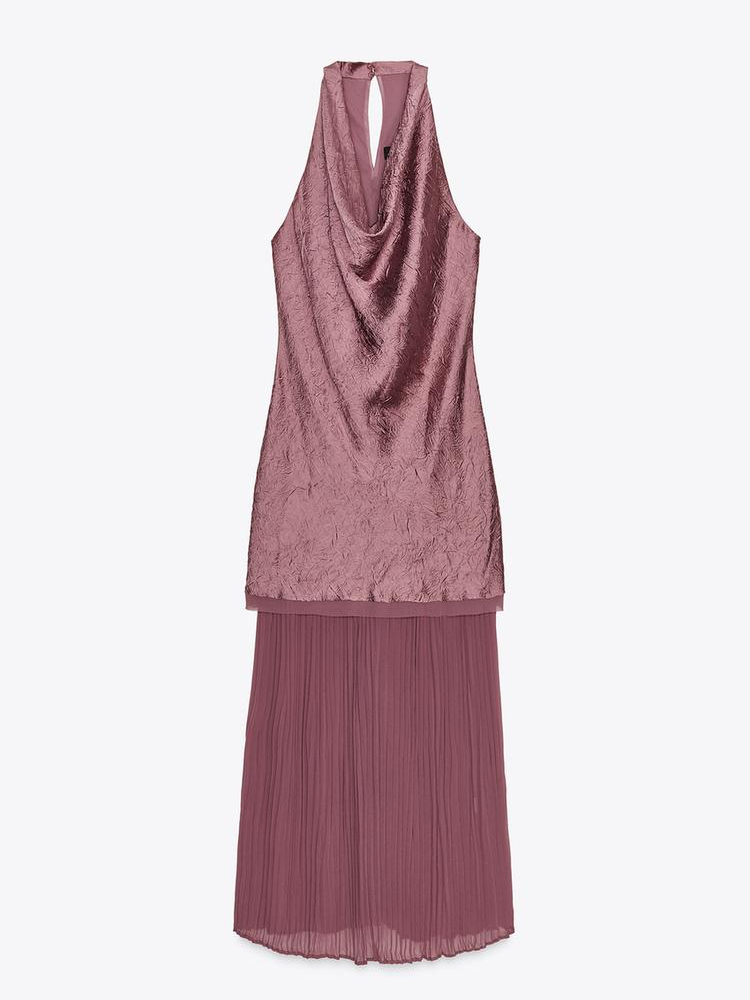 PLEASED COMBINED MIDI DRESS