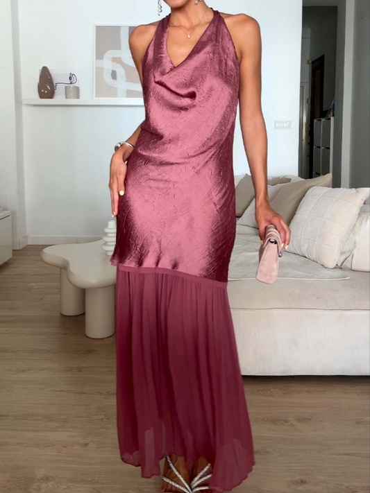 PLEASED COMBINED MIDI DRESS