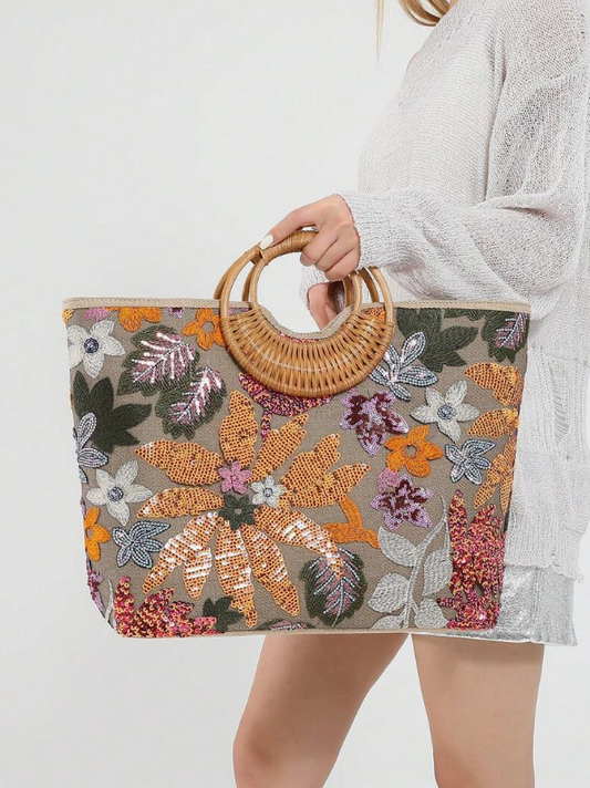 New Classic Sequined Large-Capacity Tote Bag