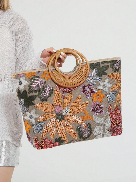 New Classic Sequined Large-Capacity Tote Bag