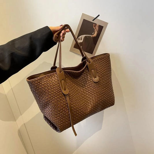 Vegan Leather Woven Bags