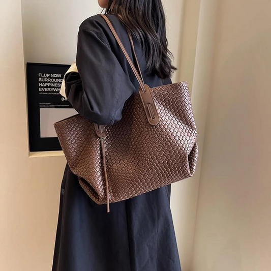 Vegan Leather Woven Bags