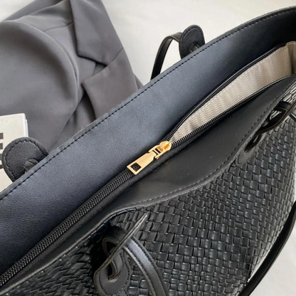 Vegan Leather Woven Bags