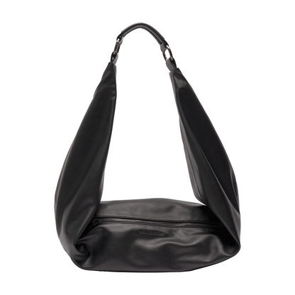 Metal Rings Closing Zipper Sling Bag