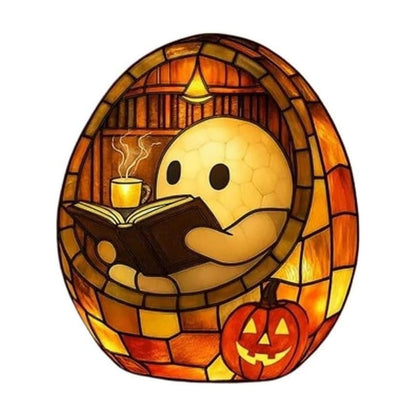 3D Stained Resin Halloween Ghost Lamp