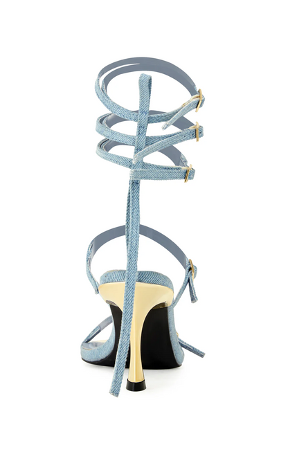 DENIM STILETTO SANDAL