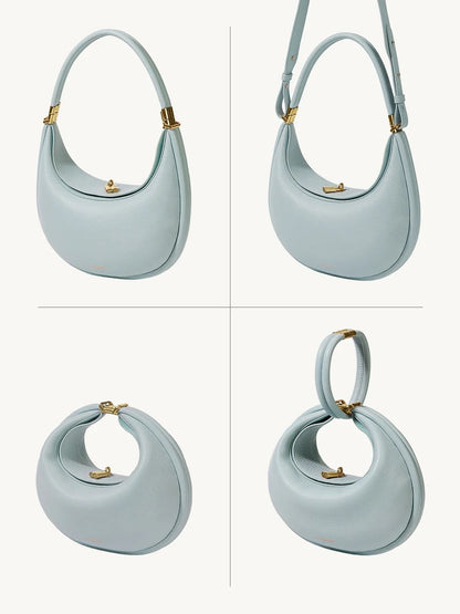 Solid Color Multiple Back Method Crescent Bag