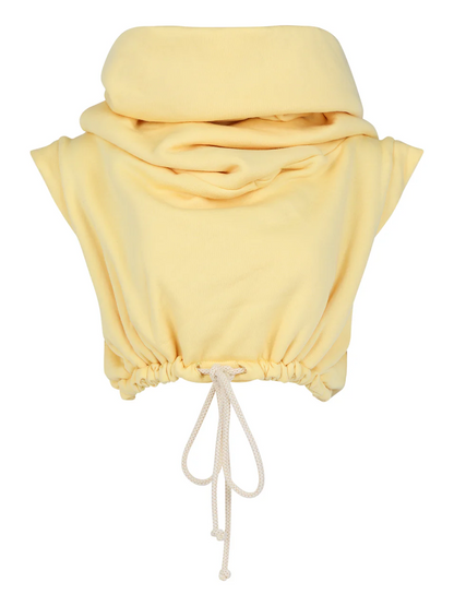 Cropped Hoodie Vest And Oversized Sweatpants