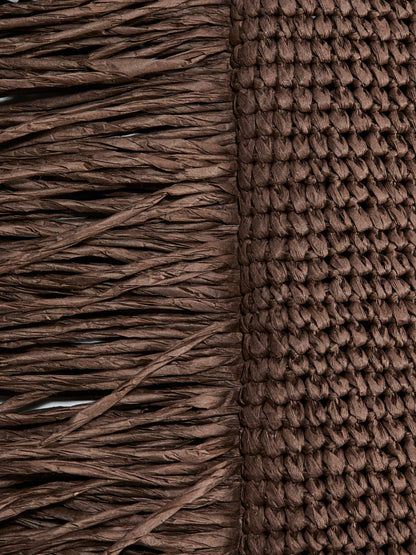 Straw Bag With Fringe