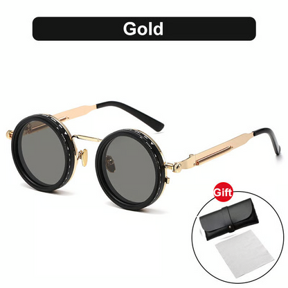 Adjustable Tint Rounded Polarized Lenses Retro Sunglasses