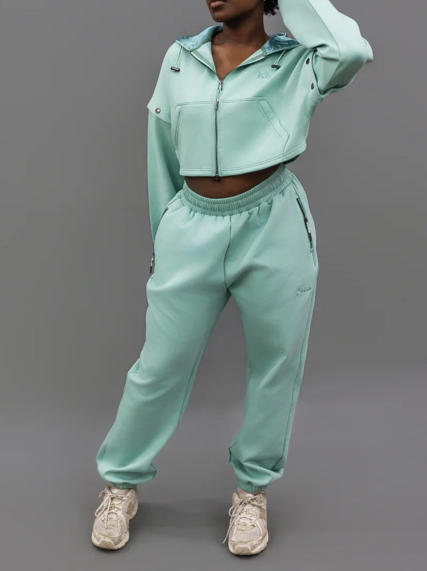 Hooded Detachable Sleeve Pants Suit