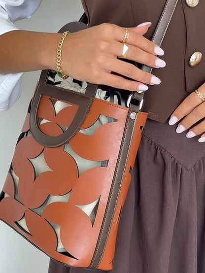 Hollow Leather Handbag