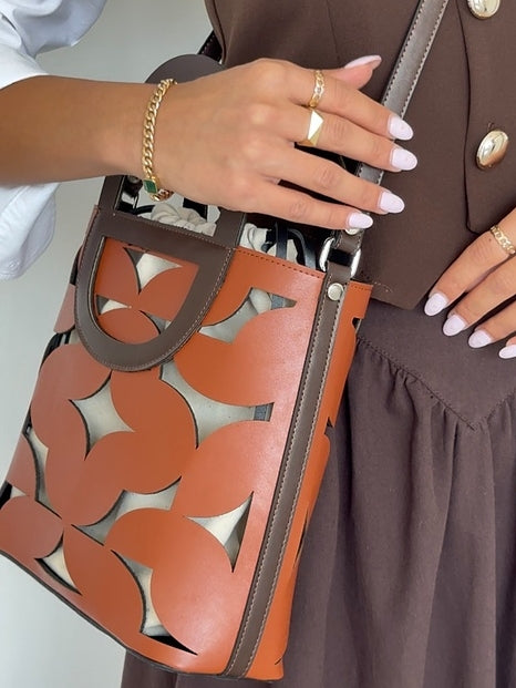 Hollow Leather Handbag