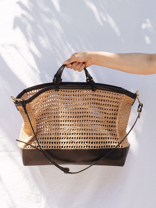Large Capacity Straw Tote Bag