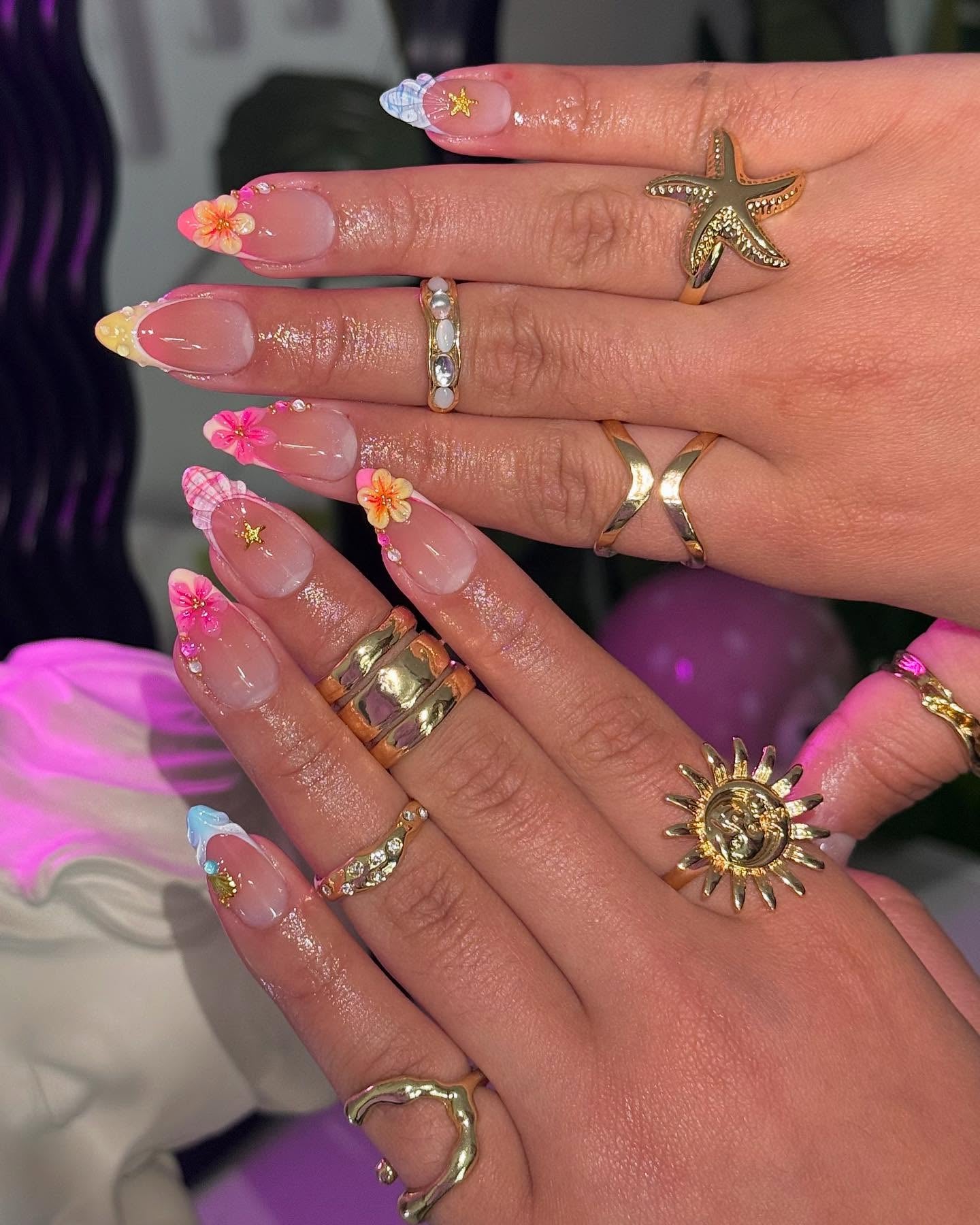 Beach Ocean Press On Nails