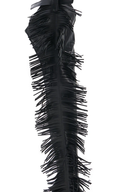 BLACK STILETTO WESTERN CHAP BOOT