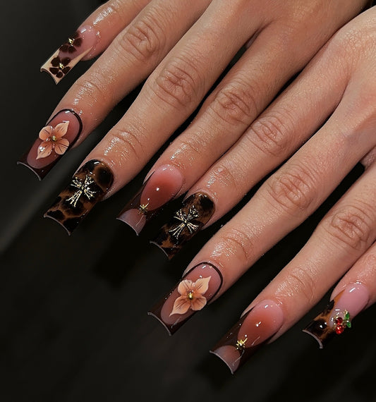 Brown Tones Press On Nails