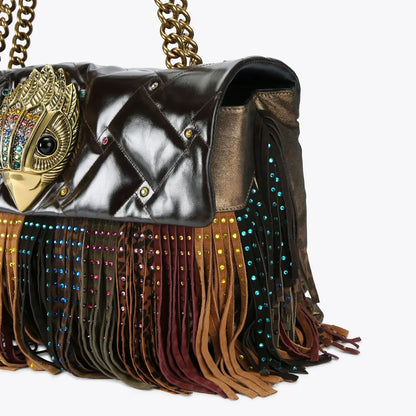 Leather Fringe Shoulder Bag