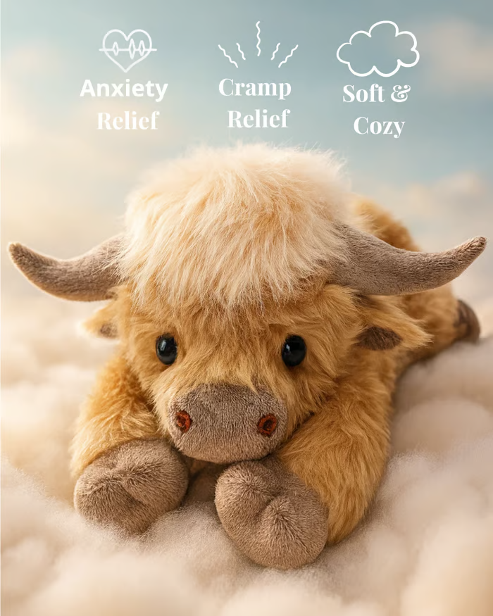 Cute Cartoon Highland Cow Cuddly Toy