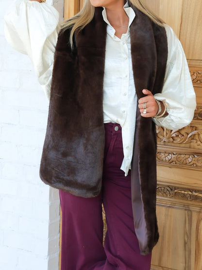 Fur Espresso Scarf