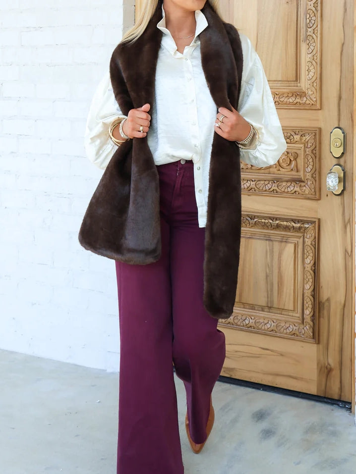 Fur Espresso Scarf