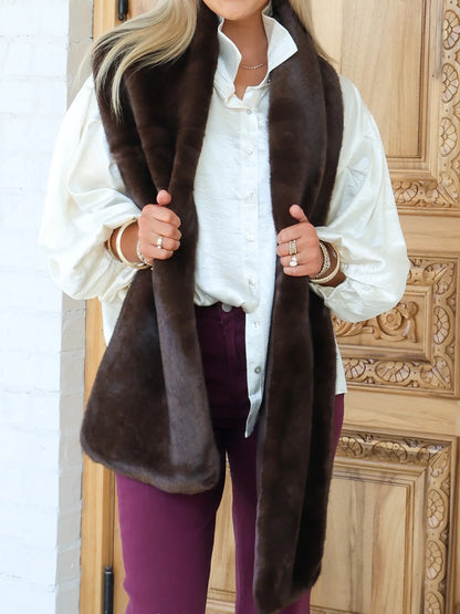Fur Espresso Scarf