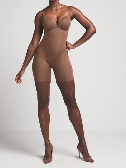 PUSH-UP BUTT ENHANCING PADDED MID THIGH BODYSUIT