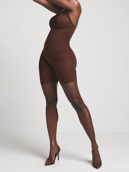PUSH-UP BUTT ENHANCING PADDED MID THIGH BODYSUIT