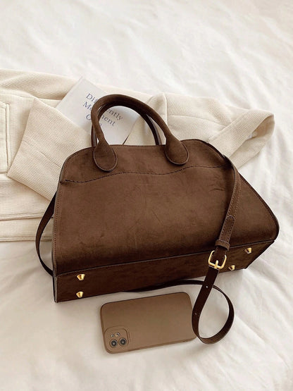 Suede LeatherTote Bag